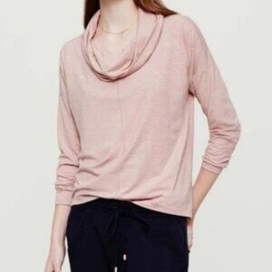 Lou & Grey Women's Blush Cowl Neck Sweater Sweatshirt Free People Turtleneck